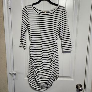 Striped maternity dress